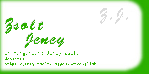 zsolt jeney business card